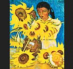 Muchacha con Girasoles (Girl with Sunflowers) by Diego Rivera
